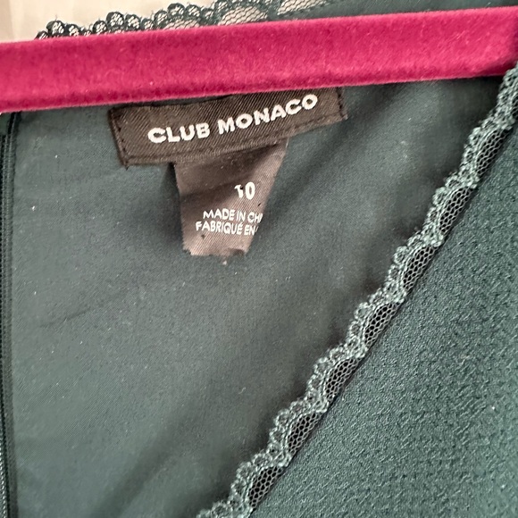 Club Monaco Mariney Mini Dress In Hunter Green Sz 10 - Picture 5 of 10